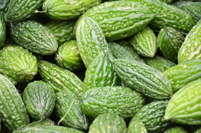 Full frame shot of bitter gourds