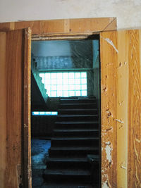 Interior of abandoned building