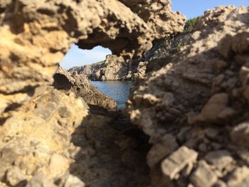 Close-up of rock formation