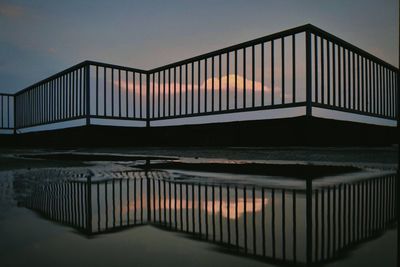 View of bridge against sky at sunset