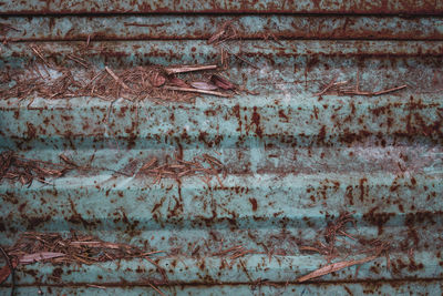 Full frame shot of rusty metal wall