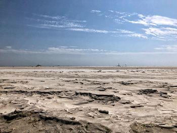 Scenic view of desert against sky