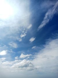 Low angle view of clouds in sky