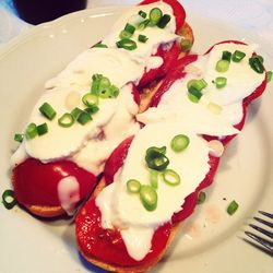 Close-up of served food