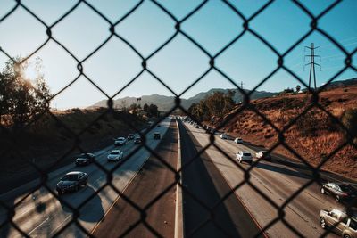 View of chainlink fence