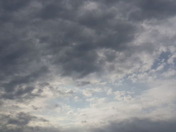 Low angle view of cloudy sky