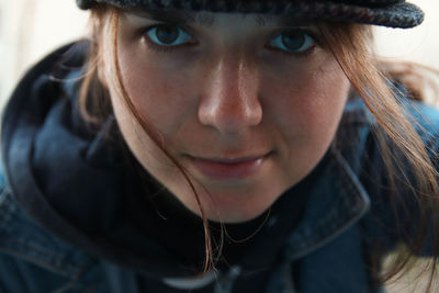 Close-up portrait of young woman