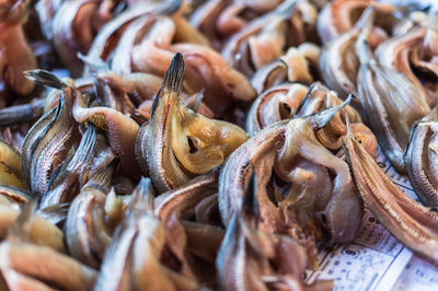 Full frame shot of onions for sale in market