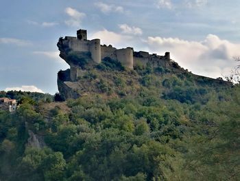 Low angle view of castle against sky