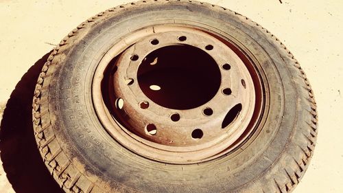 Close up of tire