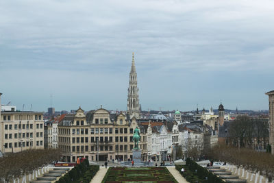 View of buildings in city against sky