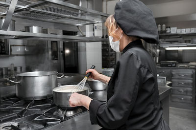 Man preparing food