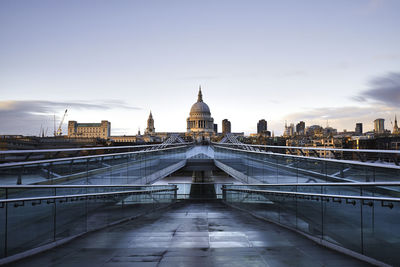 St pauls cathedral at sunset after a fresh rain