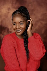 Portrait of smiling young woman