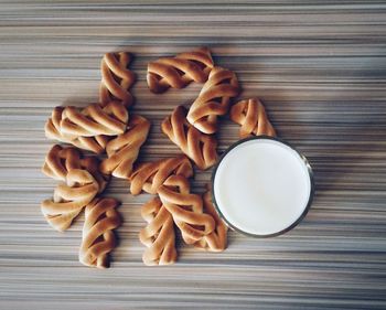Close-up of food on wooden table