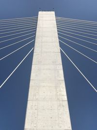 Low angle view of building against blue sky