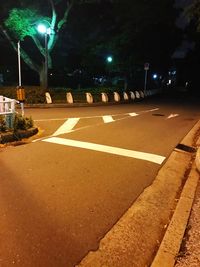 View of street lights at night