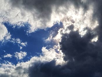 Low angle view of clouds in sky