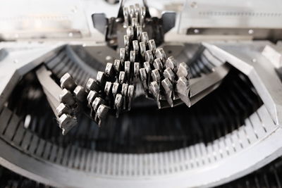 Close-up of typewriter