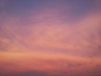 Low angle view of sky at sunset