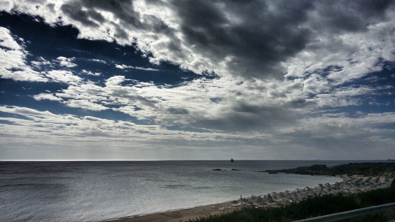 sea, sky, horizon over water, water, beach, tranquil scene, scenics, tranquility, cloud - sky, beauty in nature, cloudy, shore, nature, cloud, idyllic, coastline, sand, outdoors, calm, remote