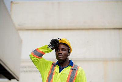 Portrait of man working