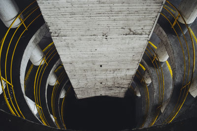 Close-up view of spiral staircase