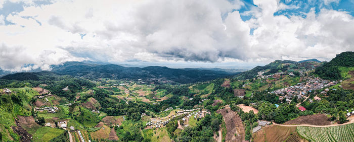 Panoramic view of landscape against sky