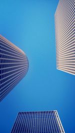 Low angle view of modern building against clear sky