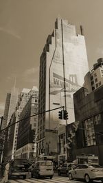 Low angle view of buildings in city