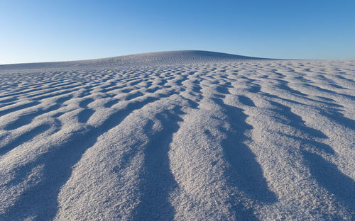 Close-up of the patterns in the gypsum sand dunes in white sands national park