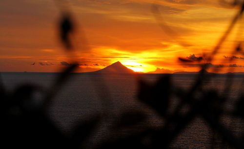 Close-up of dramatic sky during sunset