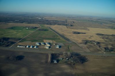 Aerial view of agricultural field