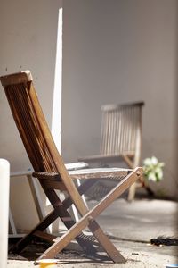 Empty chairs on table