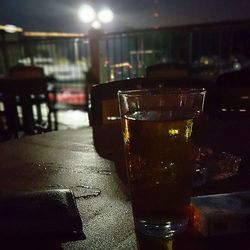 View of illuminated restaurant at night