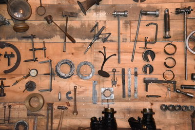 Tools on wall