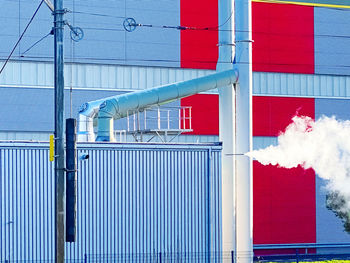 Smoke emitting from factory