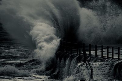 Scenic view of sea waves