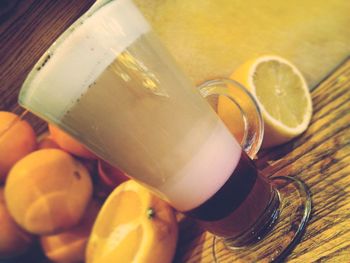 Close-up of drink on table
