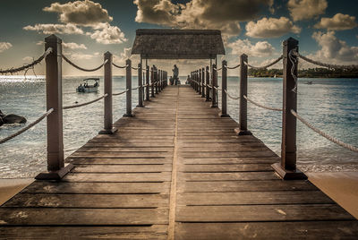 Pier over sea