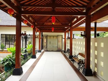 Empty corridor of building