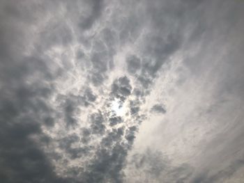 Low angle view of clouds in sky