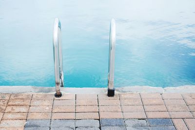 High angle view of swimming pool