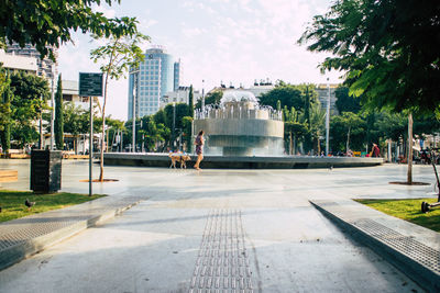Buildings against sky in city