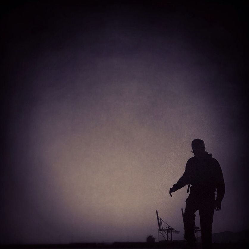 SILHOUETTE OF STATUE AGAINST CLEAR SKY