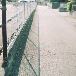 Close-up of railing