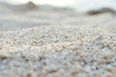 Close-up of sand on beach