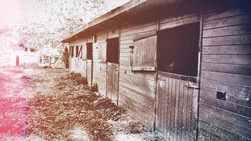 Close-up of building against sky