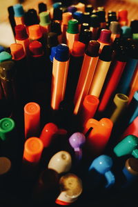 Close-up of colorful lanterns