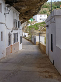 Narrow alley amidst buildings in town